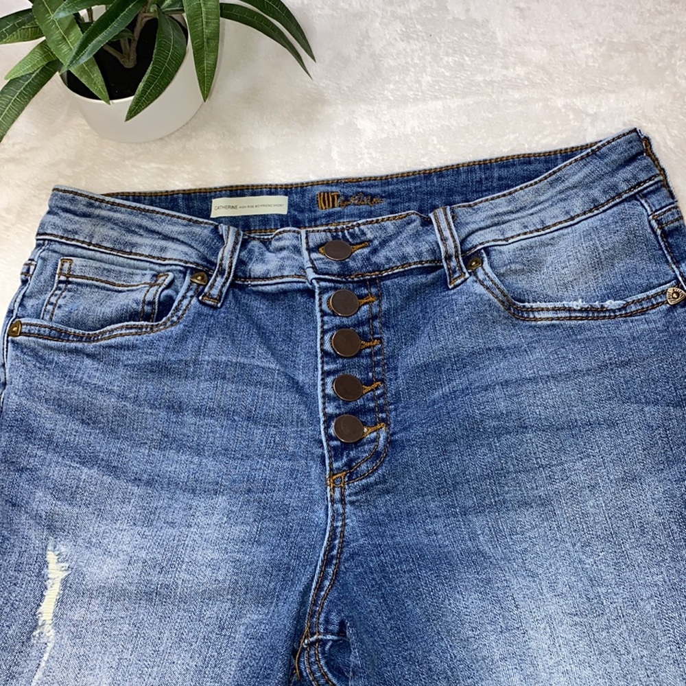 Kut From The Cloth Button Fly Catherine High Rise Boyfriend Short - Picture 6 of 14